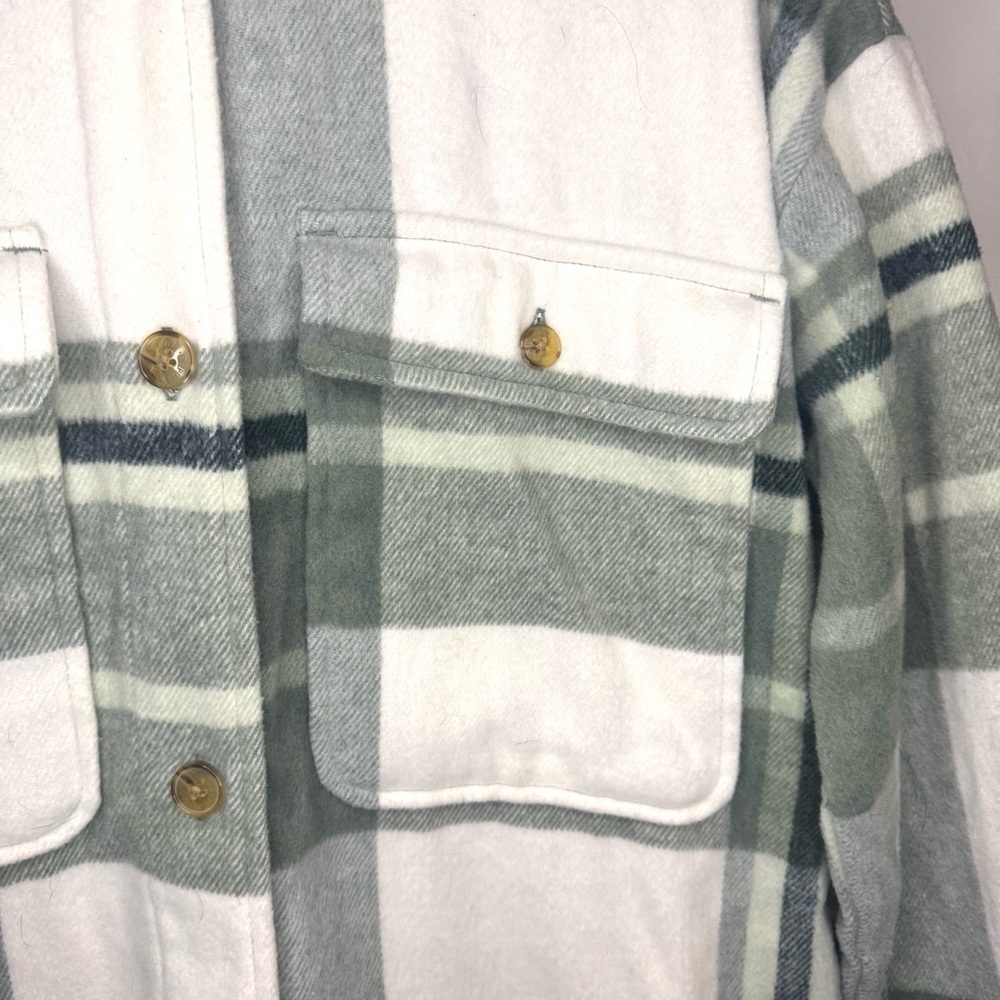 Banana Republic Green and White Plaid Utility Jacket - Picture 5 of 12